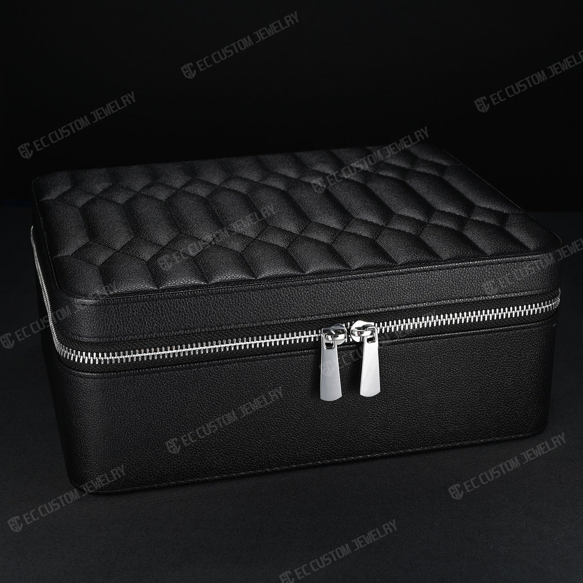 black blue inside hip hop jewelry box iced out chain case watch diamond pendant keeping 1