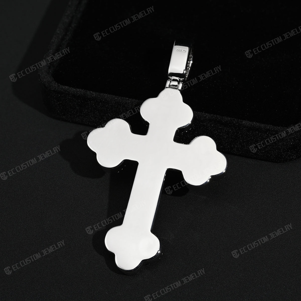 Clover Cross Moissanite Pendant Iced Out Sterling 925 Silver Cross Hip Hop Jewelry Pendants