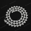 EC the jeweler  8MM Iced_Out Heart Link Tennis Necklace VVS Moissanite Silver Chain 1
