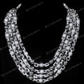 Full Pave Daimond iced out link chain ball chain necklace 