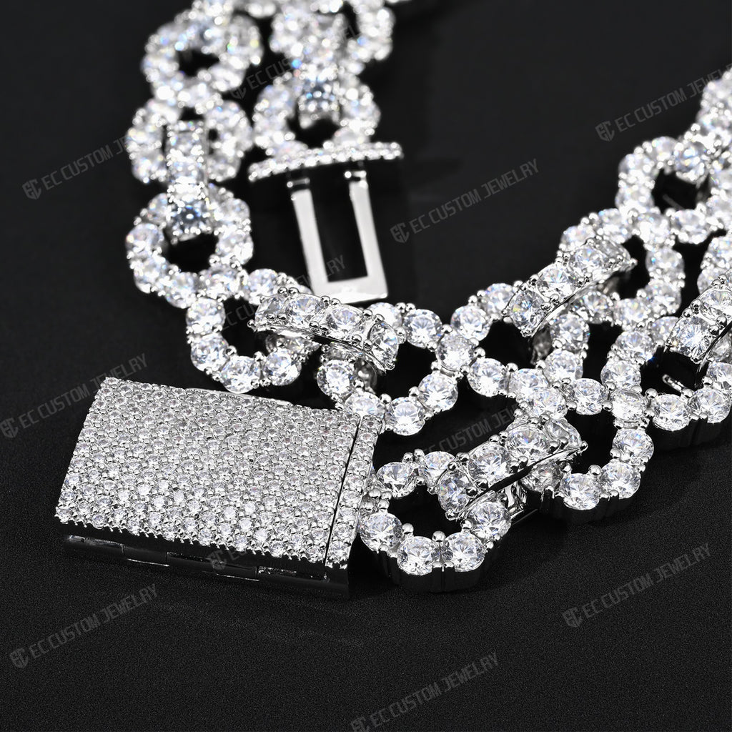 12MM INFINITY LINK CHAIN ICED OUT NECKLACE