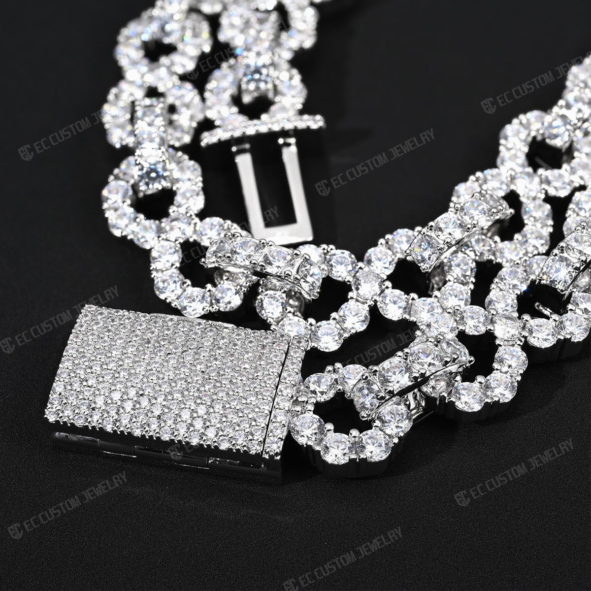 12MM INFINITY LINK CHAIN ICED OUT NECKLACE