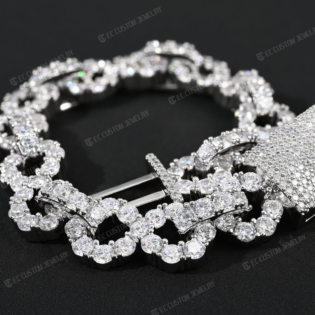 12MM Iced Out Infinity Bracelet Diamond Link