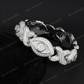 Iced Out Eye of Horus Infinity Cuban Link Bracelet